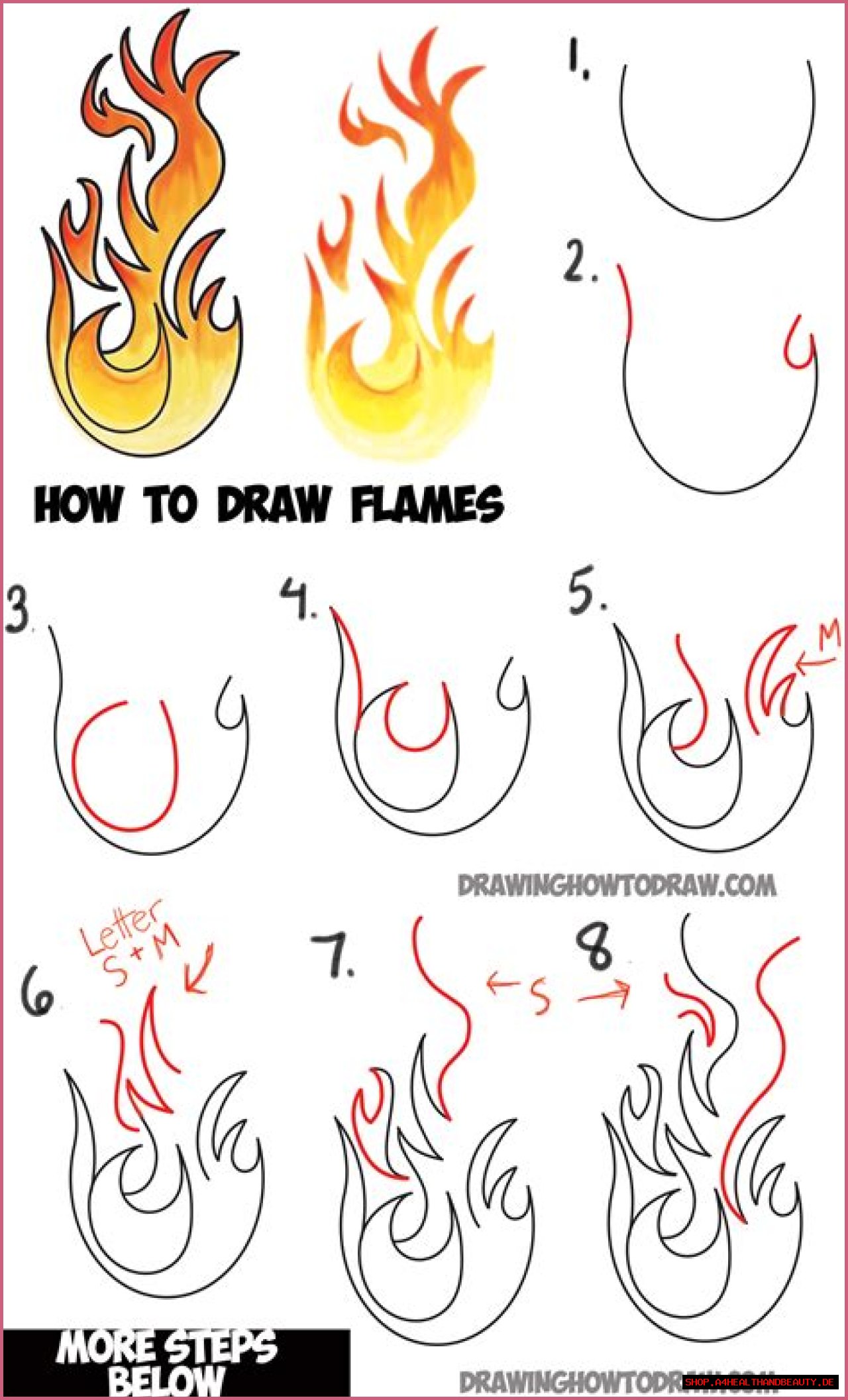 How to Draw Fire - A Tutorial on How to Draw Flames