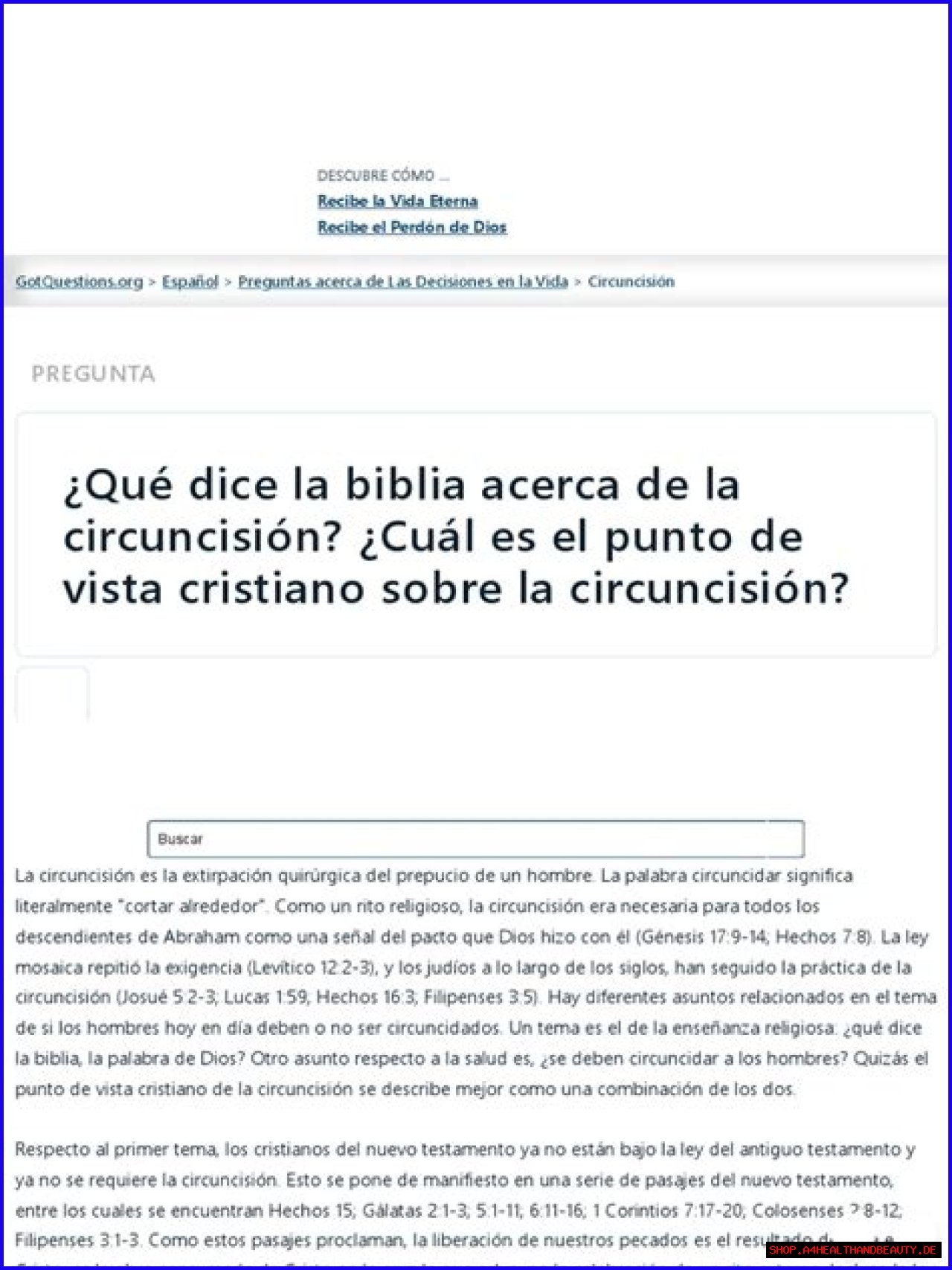 ¿Qué dice la biblia acerca de la circuncisión? ¿Cuál es el punto de vista cristiano sobre la circuncisión?