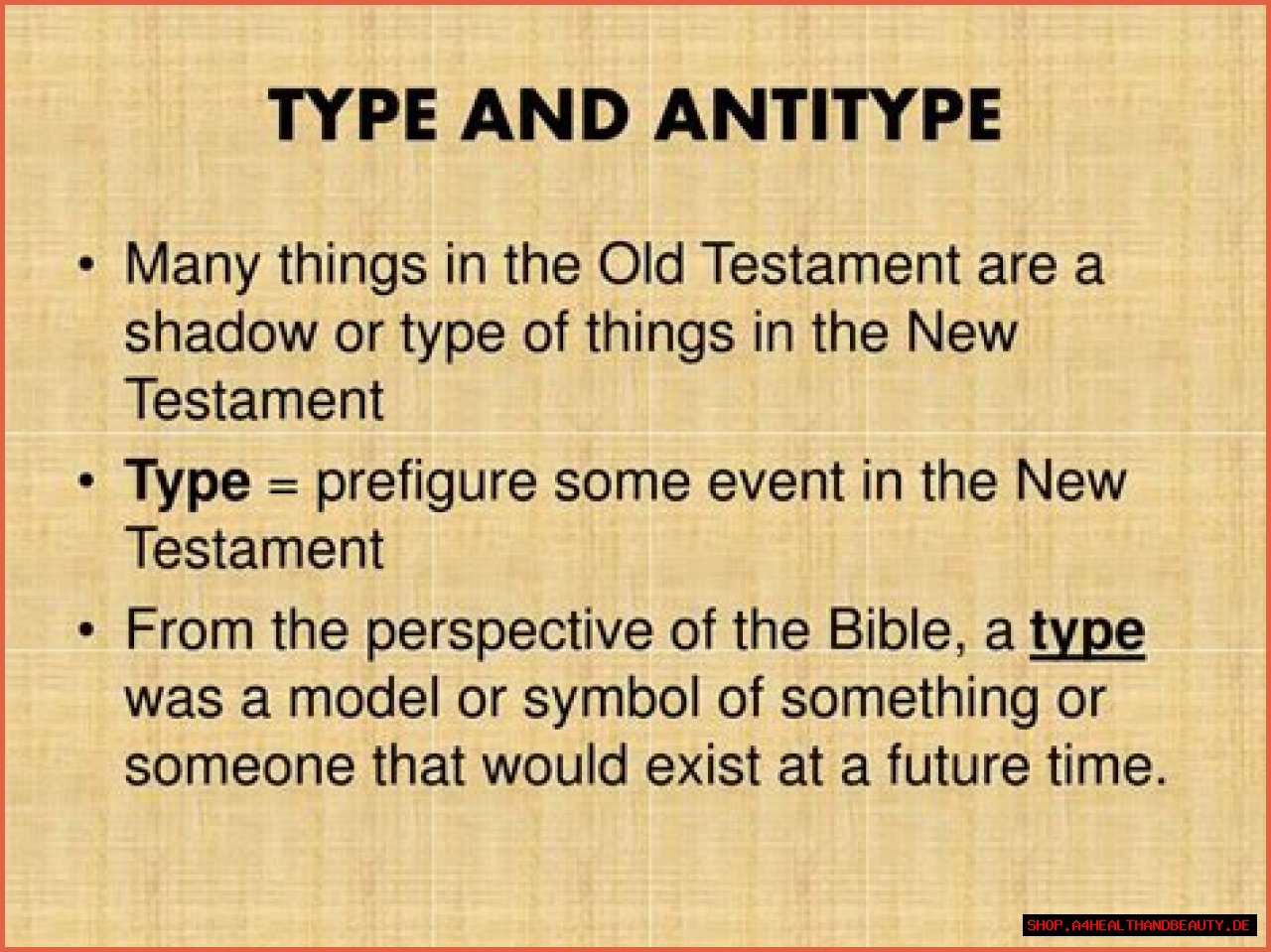 What is an antitype in the Bible?