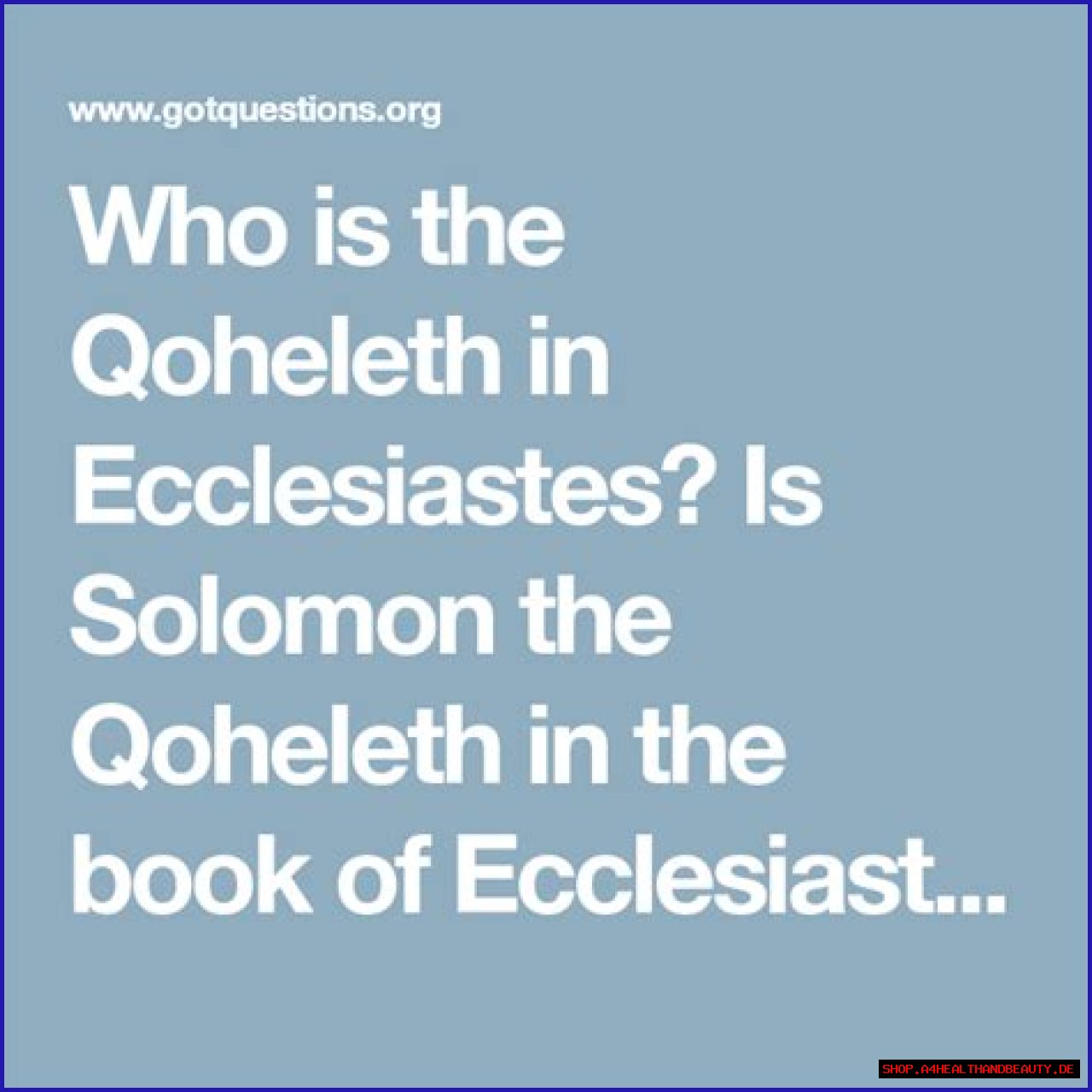 Who is the Qoheleth in Ecclesiastes?